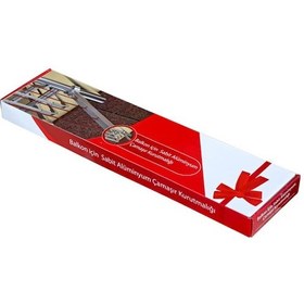 Resim Pratik Balkon Çamaşır Kurutma Askısı - %100 Alüminyum Kurutmalık Gri 