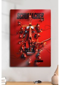 Resim Metal Baskı - Michael Schumacher, F1 Dekoratif Tablo 