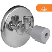 Resim Eca 102111526 Filtreli Rozetli Ara Musluk 10 Adet Krom 