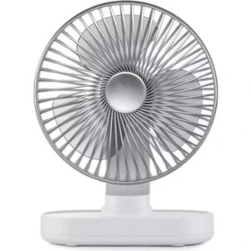Resim GUNKES Mini Masaüstü Fan USB Şarjlı 4 Kademeli Kişisel Otomatik Salınımlı Taşınabilir Soğutucu Vantilatör 