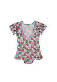 Resim Neopy Uv Korumalı Kısa Kollu Tulum Kız Bebek Yüzücü Mayo Çilek Desen 5109 Mavi Mavi 