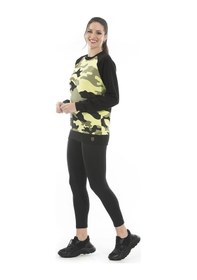Resim Alexandergardı Kadın Kamuflaj Desenlı Sweatshirt (Un-14591) 