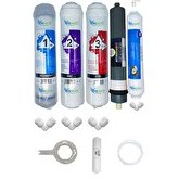 Resim Pemax Water Solutions Kapalı Kasa Su Arıtma Cihazlarına Uygun STD 5'li Platinium Mebran Mineralli Tatlandırıcı Set 