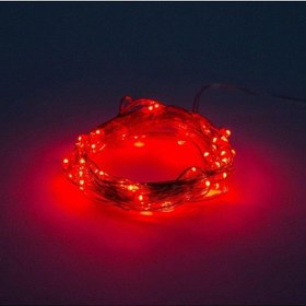 Resim Kuzey Yılbaşı Çam Ağacı Işığı 10 Metre Kırmızı Led Işık Kırmızı Pilli Led Işık Micro Parlak Canlı Led KIRMIZI 