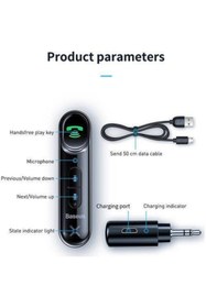 Resim Baseus Wireless Bluetooth 5.0 3.5mm Jack Aux Araç Ses Aktarım Kiti Adeptör Wxqy-01 