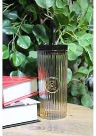 Resim Morponi Pipetli Cam Bardak Tekli Pinterest Model Siyah 450 Ml Siyah 