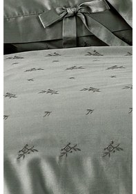 Resim Ecocotton Carmen Battal Boy Nevresim Takımı %100 Organik Pamuk Sa Yeşil 