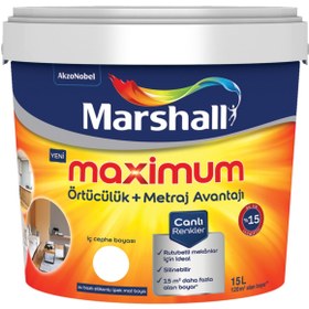 Resim Marshall Maximum Silikonlu Ipek Mat Mürdüm 15 lt. 20 kg 