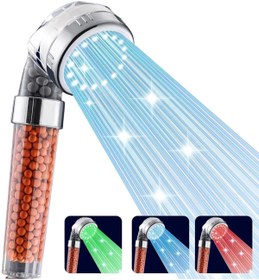 Resim NaturalWater Renk Değişimli Led Duş Başlığı, 3 Renk Değişimli Duş Başlığı, Led Duş Başlığı 