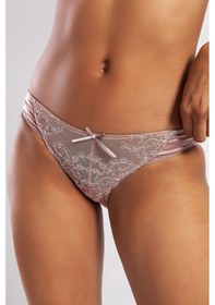 Resim Etiler Collection Golshan Giselle Mini Slip, Kadın Güpürlü Saten Bakır Külot Çok Renkli 