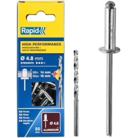 Resim Skygo Kör Perçin Alüminyum, 50 Adet Matkap Ucu Dahil, 4,8 x 20 Mm, 5000391 