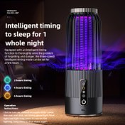 Resim Üç Akıllı Zamanlayıcı Ayarlı Ev USB Güneş Enerjili Sivrisinek Kovucu Işık, Masaüstü veya Duvara Monte Edilebilir ve 360° Tam Koruma ile Rahat Uyku İçin – Yüksek Kapasiteli Lityum Pil Özellikli Uzun Süreli Kullanım için İdeal, Açık Hava Aktiviteleri, Yurtlar ve Evler İçin 