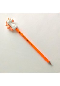 Resim Unicorn Silgi Başlıklı Kurşun Kalem Turuncu 