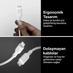 Resim Spigen Essential USB-C to Lightning (1 Metre) Hızlı Şarj/Data Kablosu MFI Lisanslı C10CL White - 000CA25416 