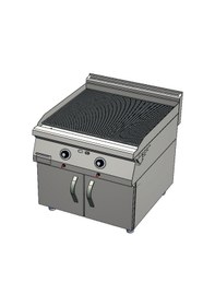 Resim Karacasan Endüstriyel 900 Seri Dolaplı 80 Cm Lpg Tüplü Tam Kanallı Izgara 