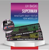 Resim Superman Plakalık, 2 Adet Premium Uv Baskı, Plakalıkhane 