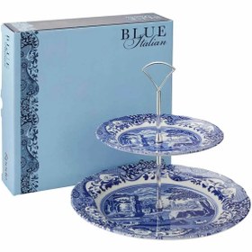 Resim Spode Blue Italian Kek Standı 
