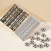 Resim 24 Adet Futbol Tasarımlı Silgili Ahşap Kalemler - Ofis Kullanımı veya Okula Dönüş Kutlamaları İçin Parti Hediyesi, Benzersiz Hediye Fikri 