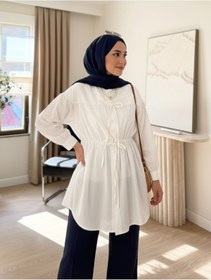 Resim unika boutique Kadın Büzgü Detaylı Tesettür Gömlek 