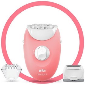 Resim Braun Silk-épil 3 3277 Smartlight, 2 Hız Ayarı, Kablolu Epilatör / Pembe 