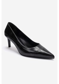 Resim Luvishoes Velmıra Siyah Baskı Kadın Topuklu Ayakkabı 