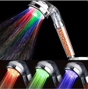 Resim Renk Değiştiren Led Işıklı Su Tasarruflu Basınçlı Duş Başlığı 4767 Çok Renkli 