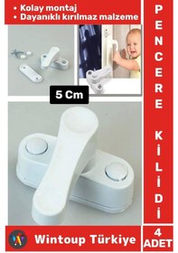 Resim Premium Dayanıklı Güvenlik Çocuk Odası Bebek Odası Pvc Pencere Kapı Kırılmaz Emniyet Kilidi 4 Adet Çok Renkli 