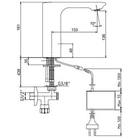 Resim Eca Compact Fotoselli Sensörlü Lavabo Bataryası Elektrikli 108108044 