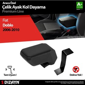 Resim Life Fiat Doblo Kol Dayama Kolçak Çelik Ayaklı Abs Siyah 2006-2012 A+kalite 