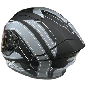 Resim Smk MA261 Stellar Bolt Kapalı Kask Gri Mat Siyah 
