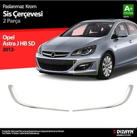 Resim S-dizayn Opel Astra J Krom Sis Farı Çerçevesi 2012-2020 