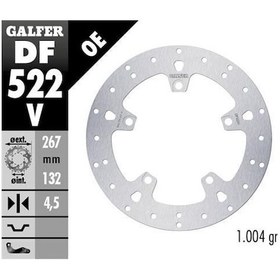 Resim Yamaha X-max 250 Iron Max Abs Ön Fren Diski 267 Mm 2018-2023 Galfer Yuvarlak Sabit Disk 