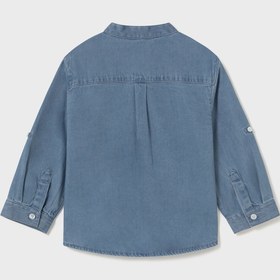 Resim Mayoral 1118 Erkek Bebek Hakim Yaka Denim Gömlek - 1 Yaş 