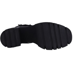 Resim Albishoes Albini 26y10883 Hakiki Deri Topuklu Kadın Sandalet Siyah 