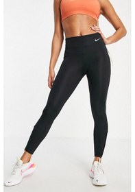 Resim Nike Epic Faster Mid Rise 7/8 Running Leggings 3 Cepli Toparlayıcı Siyah Tayt Siyah 