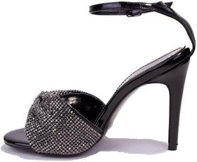 Resim Dagoster Dza07-1240925 Siyah Ayna Taşlı Abiye Topuklu Kadın Ayakkabı 001 
