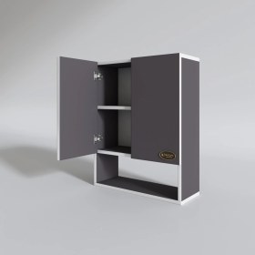 Resim Kenzlife banyo ecza dolabı bakunin gri 60*40*20 mutfak (m)üst arkalıklı alt arkalıksız 