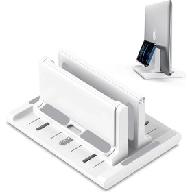 Resim Microcase Ayarlanabilir Çok Amaçlı Dikey Stand AL4495 Laptop Notebok Macbook İçin Beyaz Renkli STAND-AL4495 