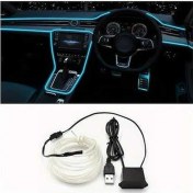 Resim Trendooze Turcoshop11 196.85 İnç Usb Led Işık Şeridi Buz Mavisi Neon Araç Dekoru Dıy Partisi 