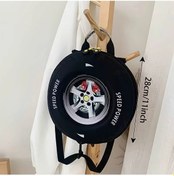 Resim Oldfriend Siyah 8 İnç 3d Lastik Sırt Çantası - Omuz El Çapraz Askılı Dayanıklı Poliester Siyah 