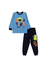 Resim Monster Baskılı 2-5 Yaş Pijama Takımı - Lacivert 