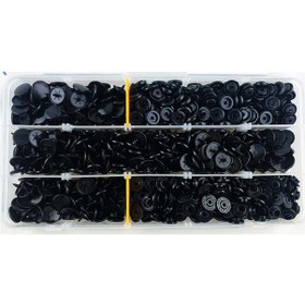 Resim Plastik 12.5 MM Siyah Çıt Çıt Düğme 200 Set 