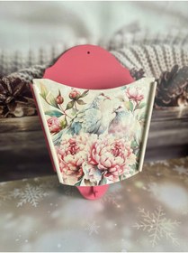 Resim Bypinaryuksel Kuş Desenli Askılı Ahşap Posta Kutusu 