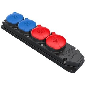 Resim Byes Kauçuk Grup Priz 4 Lü 3x25a 2ad+1x16a 2ad 