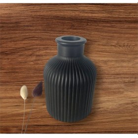 Resim Dekoratif Vintage Siyah Çizgili Vazo 