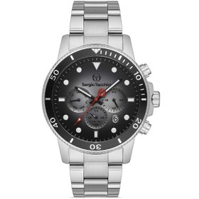 Resim Sergio Tacchini Erkek Bi Color (ÇİFT RENKLİ)-siyah Çelik Kasa Oval Kadran Metal Kordonlu Kol Saati Quartz Mekanizma 