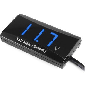 Resim Fosenze 12v Araba Motosiklet Evrensel Gerçek Zamanlı Akım Voltaj Testeri Mavi Sayısal Ekranli Abs Metal Akıllı Kontrol Cihazı 