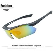 Resim Fastbuy Polarize Lenslu Bisiklet Gözlüğü - Rüzgarlı Dışarı Sporları İçin Güneş Gözlüğü - Koşu & Bisiklet İçin Kum Siyah Siyah 