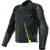 Resim Daınese Vr46 Deri Mont Siyah-neon Sarı 