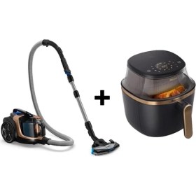 Resim Philips XB7151 + NA322 Toz Torbasız Süpürge / Airfryer Set 